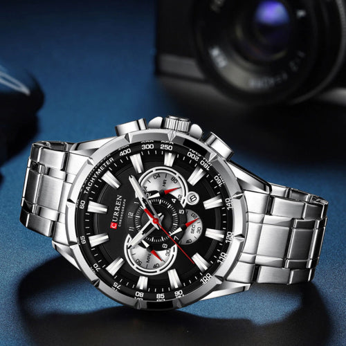 RELOJ CURREN CABALLERO Plateado,Estilo, Elegancia y Diseño