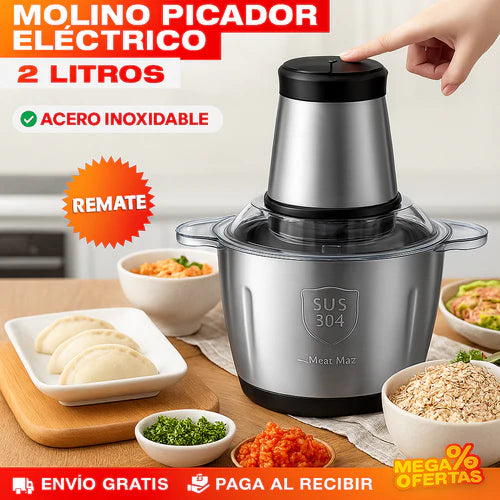 Molino Picador Premium 2L – Acero Inoxidable de Alta Calidad